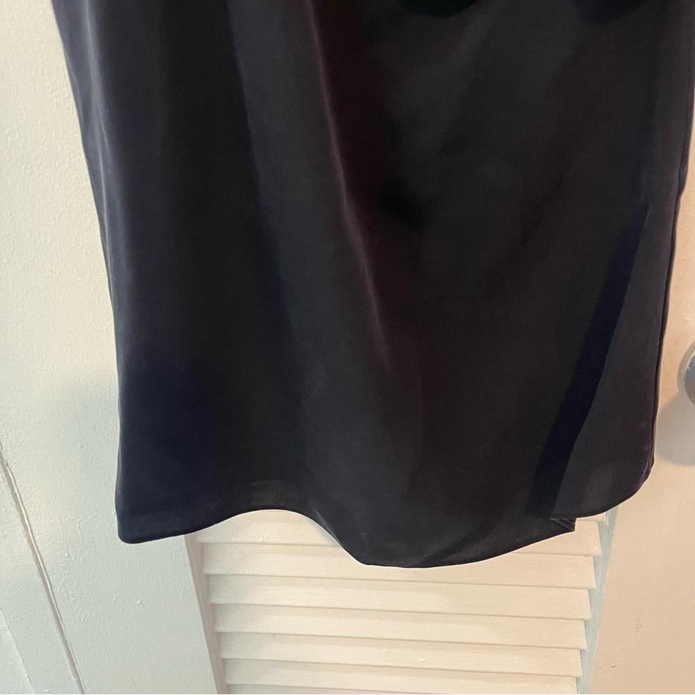 Theory Asymmetrical, One-shoulder Silk Blouse with Ruffle - Picture 8 of 12